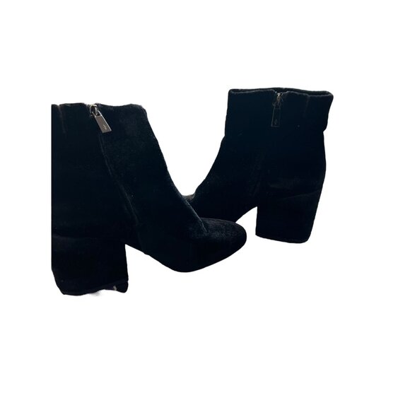 Kenneth Cole Renna Black Velvet Ankle Booties Boots Embroidered Size 7 - Picture 5 of 6